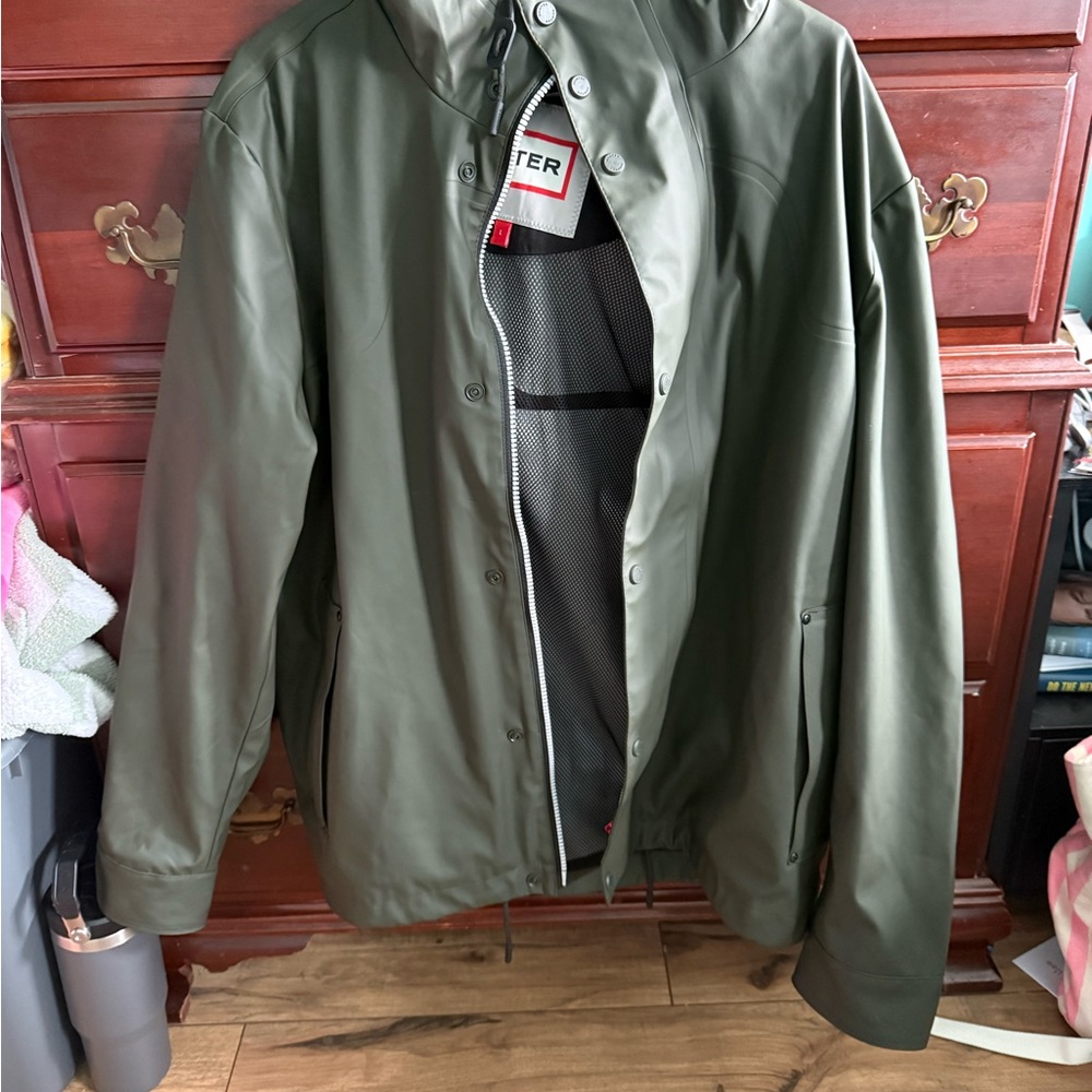 Hunter Dark Green Men's Raincoat